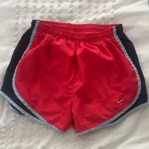 Nike Women's Red and Black Athletic Shorts